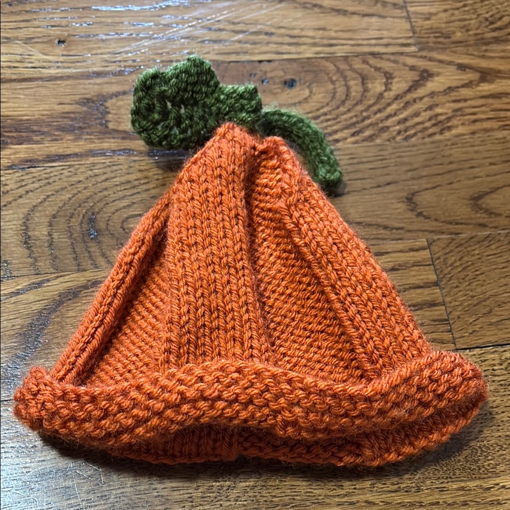 Orange Pumpkin Knit Hat for baby